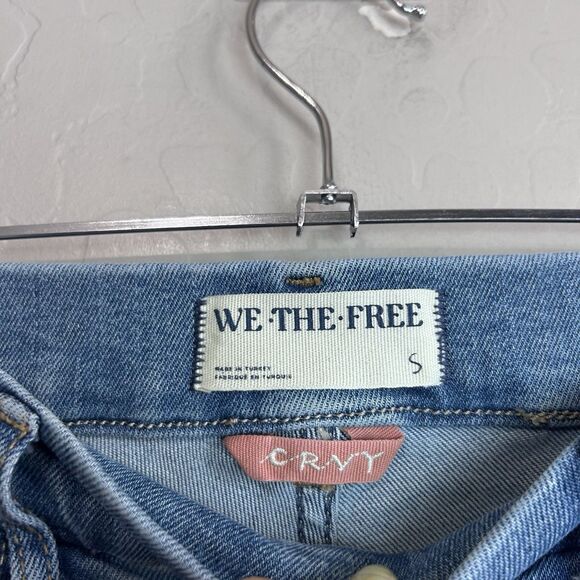 We The Free People Jeans Women's Small Blue Flare Pull On Light Stretch - Picture 5 of 7